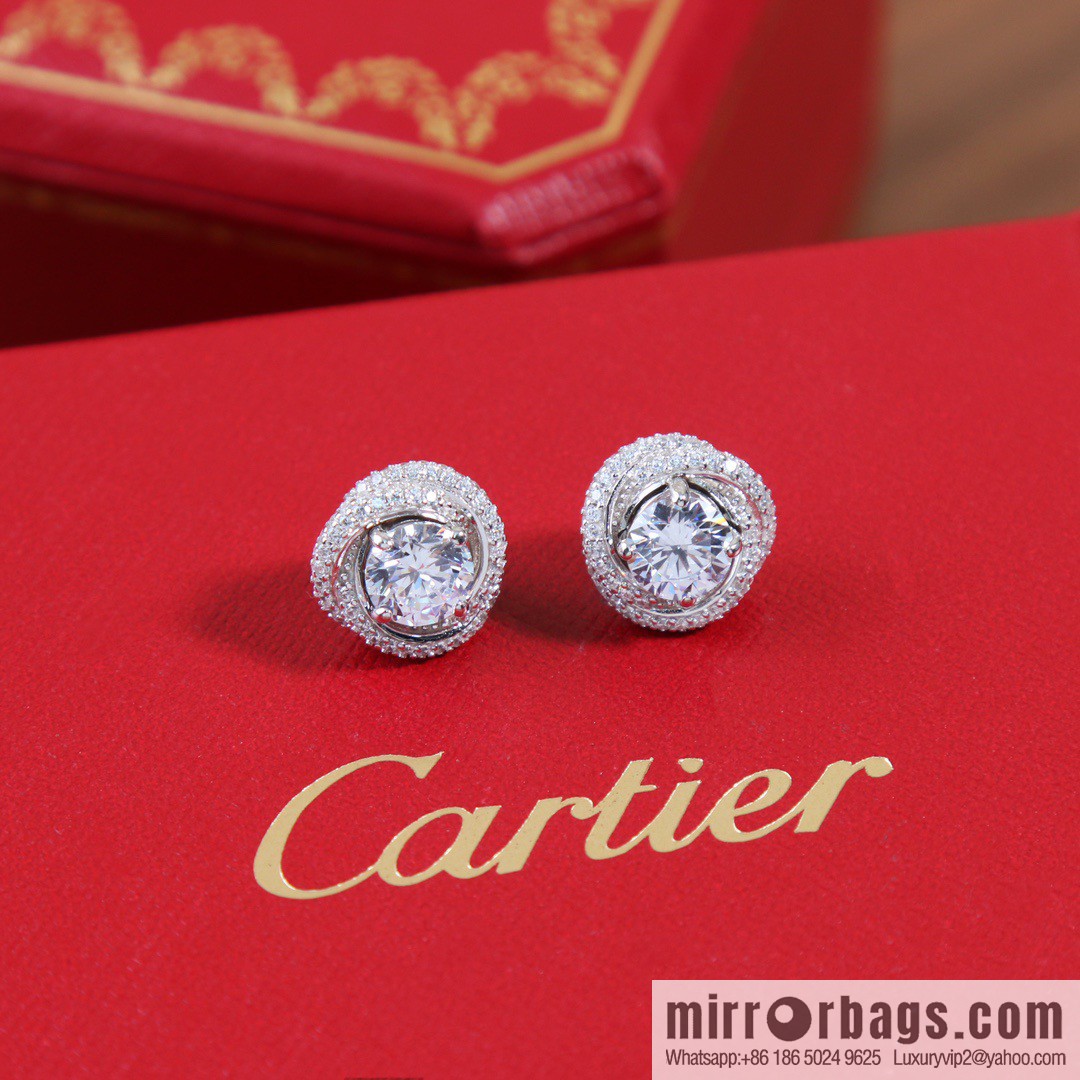 ☀️Cartier single diamond twist earrings ☀️
