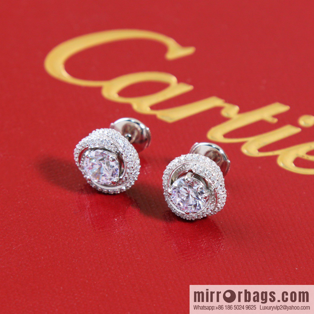 ☀️Cartier single diamond twist earrings ☀️