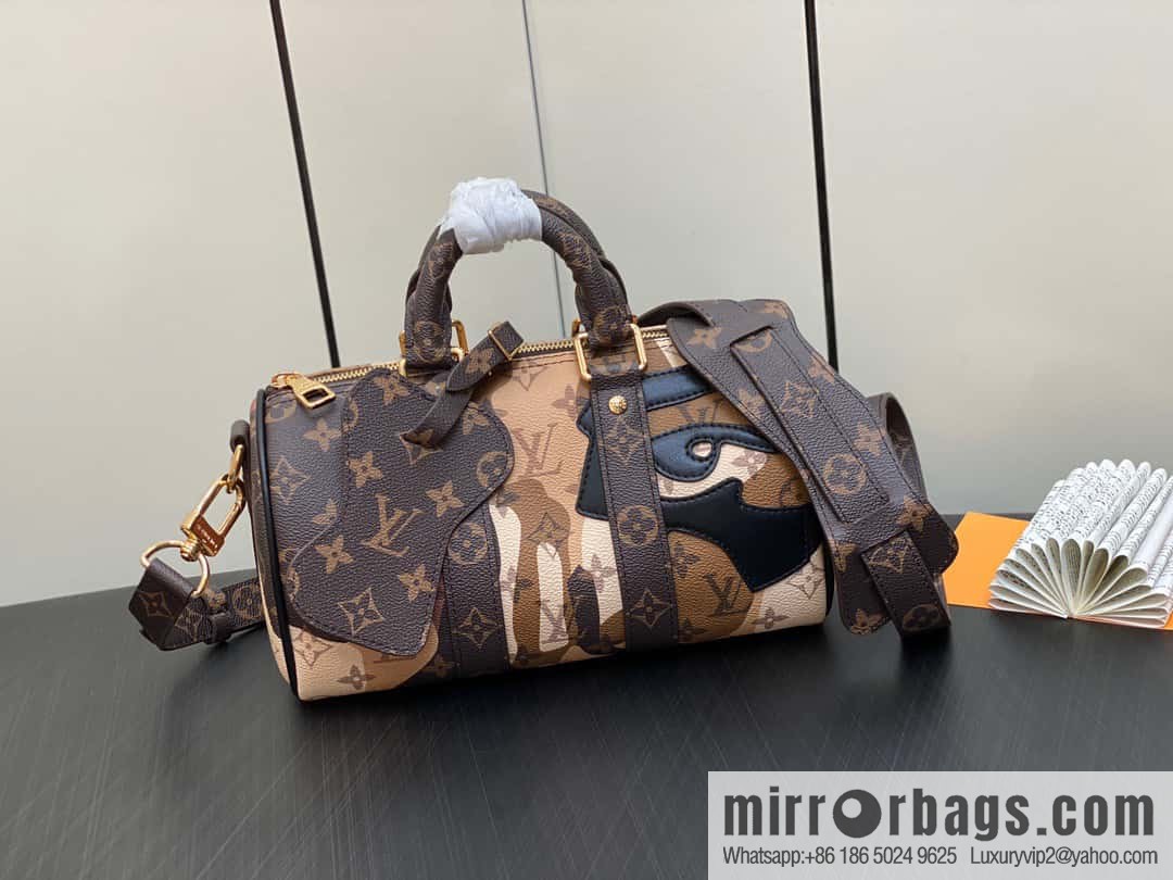 [Boutique‑grade] M46678 monogram men's bag pillow bag series Keepall Bandoulière 25 handbag