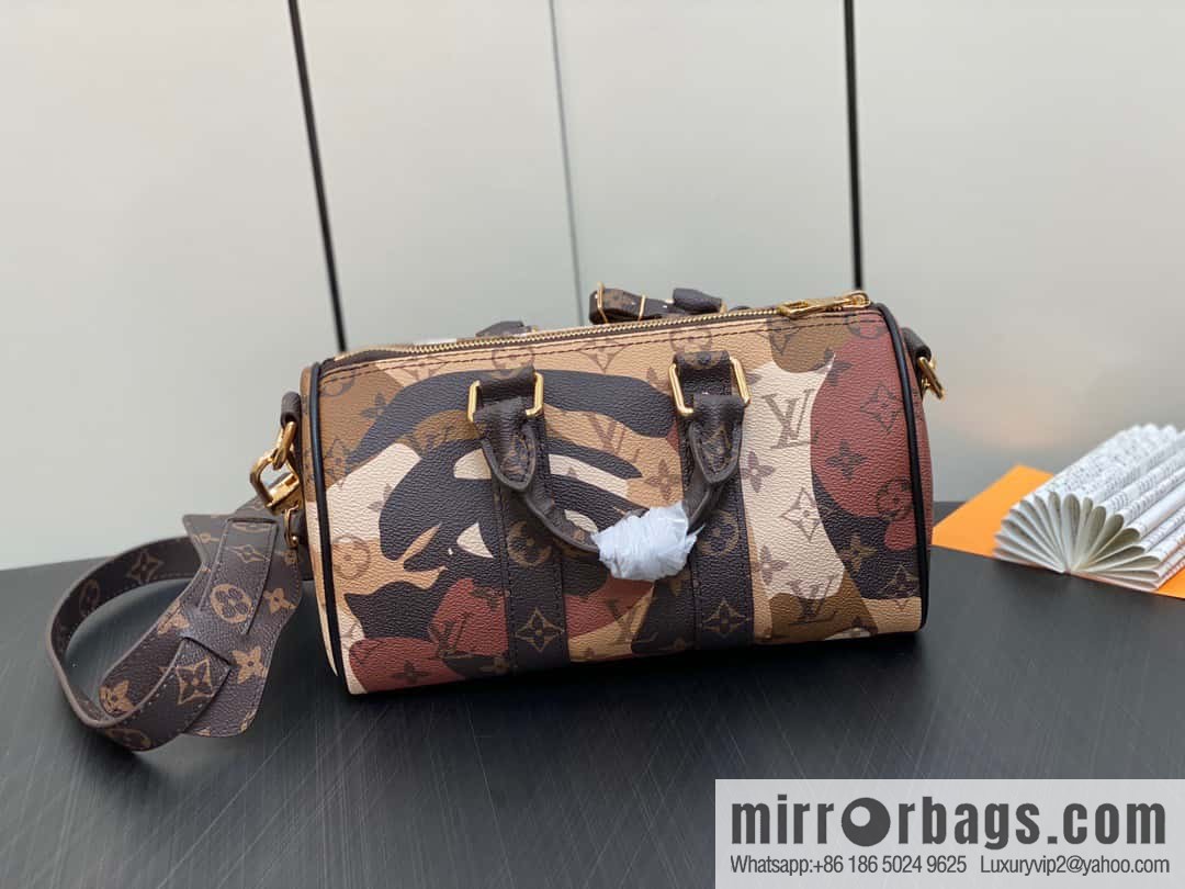 [Boutique‑grade] M46678 monogram men's bag pillow bag series Keepall Bandoulière 25 handbag