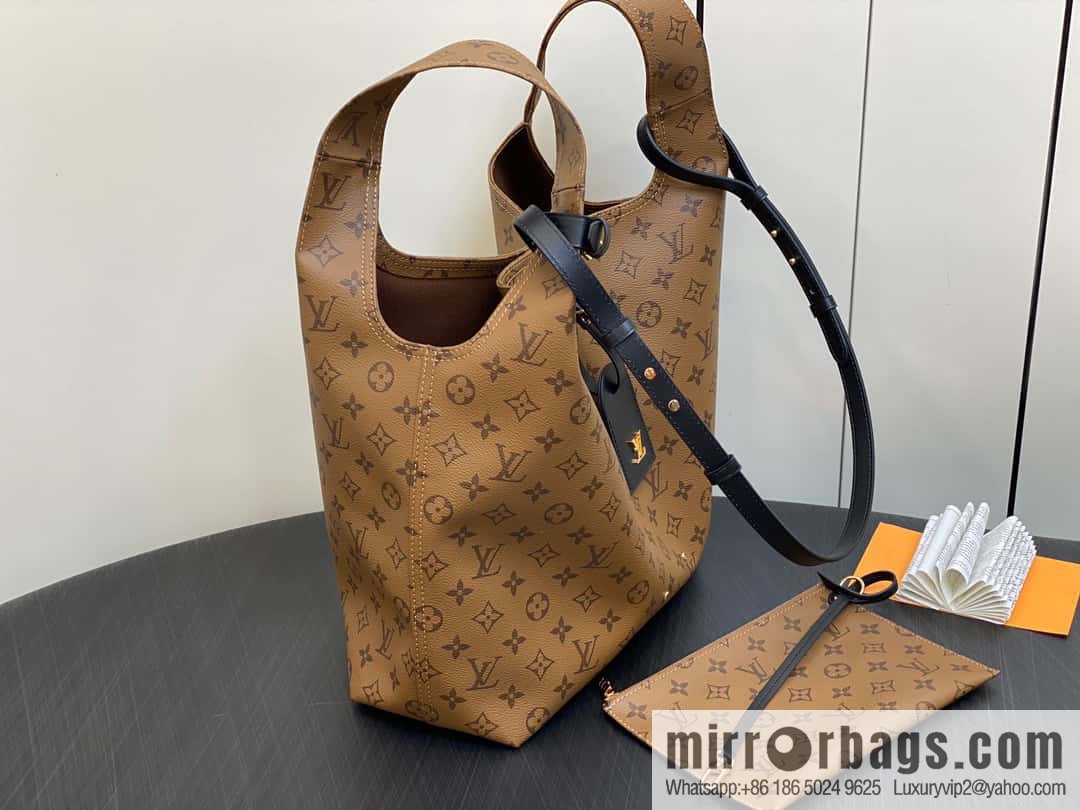 [Premium‑quality] M46821 yellow flower shopping bag series, autumn and winter new ATLANTIS large handbag