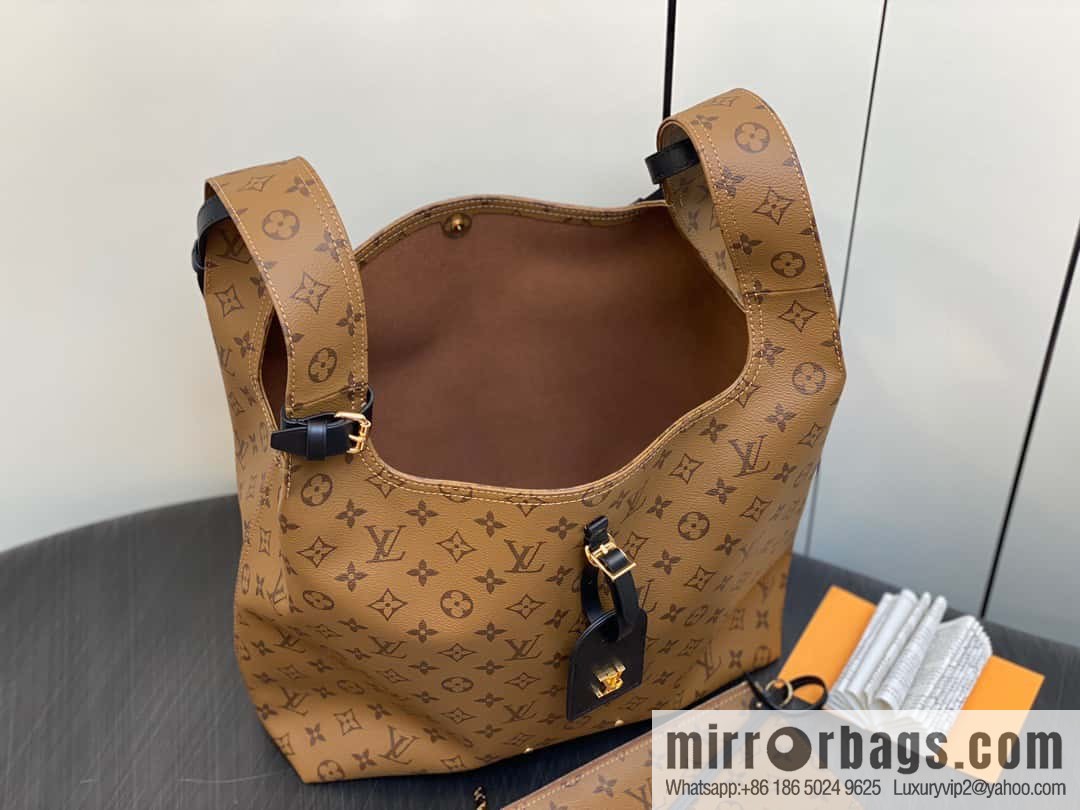[Premium‑quality] M46821 yellow flower shopping bag series, autumn and winter new ATLANTIS large handbag