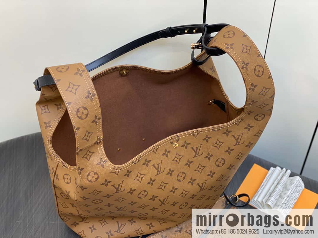 [Premium‑quality] M46821 yellow flower shopping bag series, autumn and winter new ATLANTIS large handbag