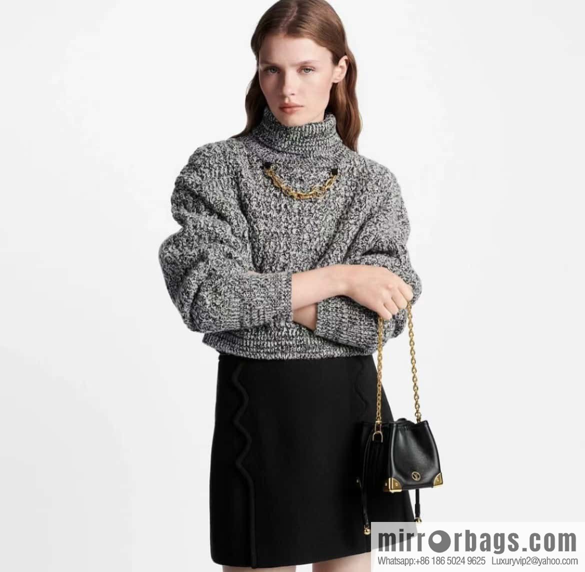 [Boutique‑grade] M82886 black full leather mini bucket bag siu mai bag series Zjs jh Online Only handbag