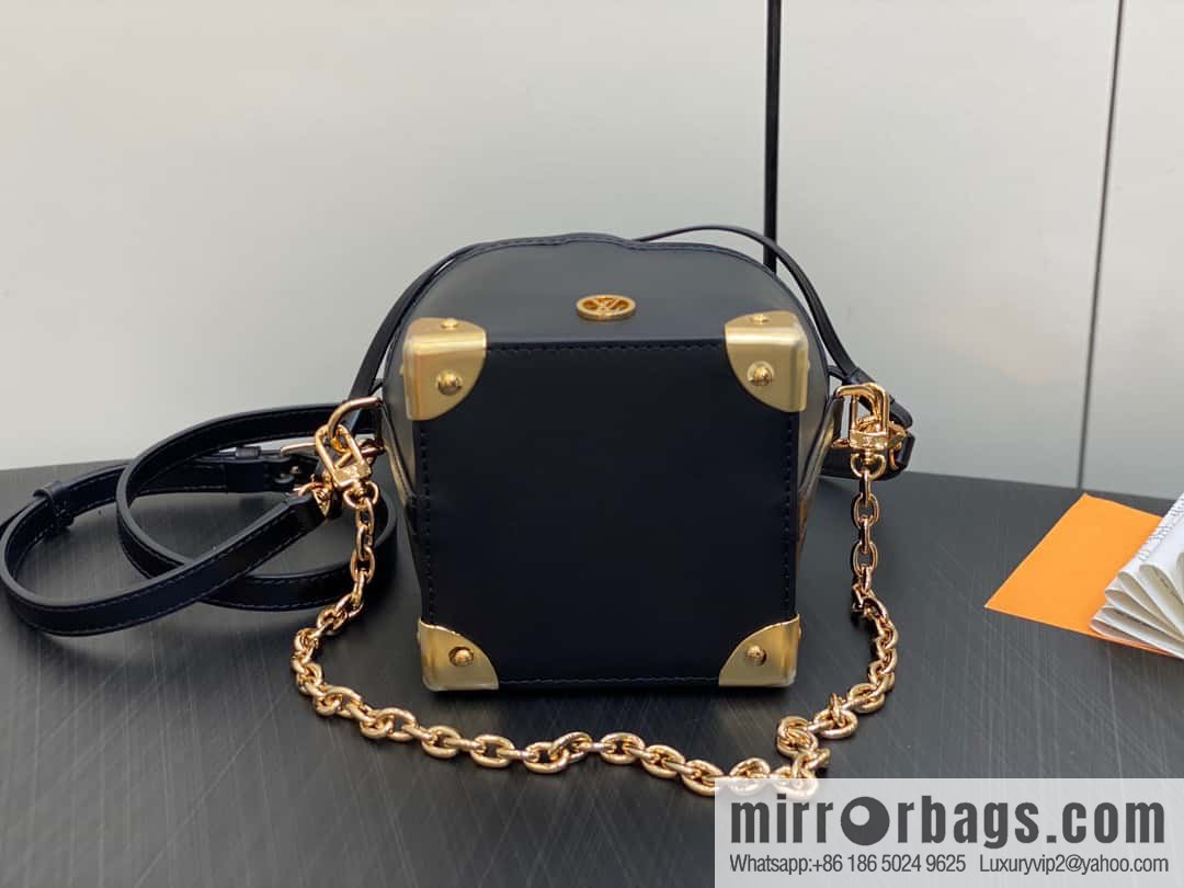 [Boutique‑grade] M82886 black full leather mini bucket bag siu mai bag series Zjs jh Online Only handbag