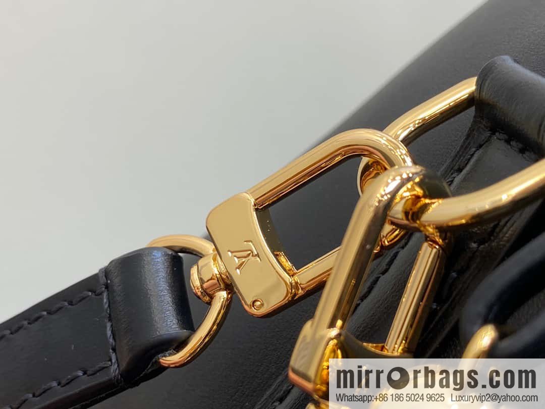 [Boutique‑grade] M82886 black full leather mini bucket bag siu mai bag series Zjs jh Online Only handbag