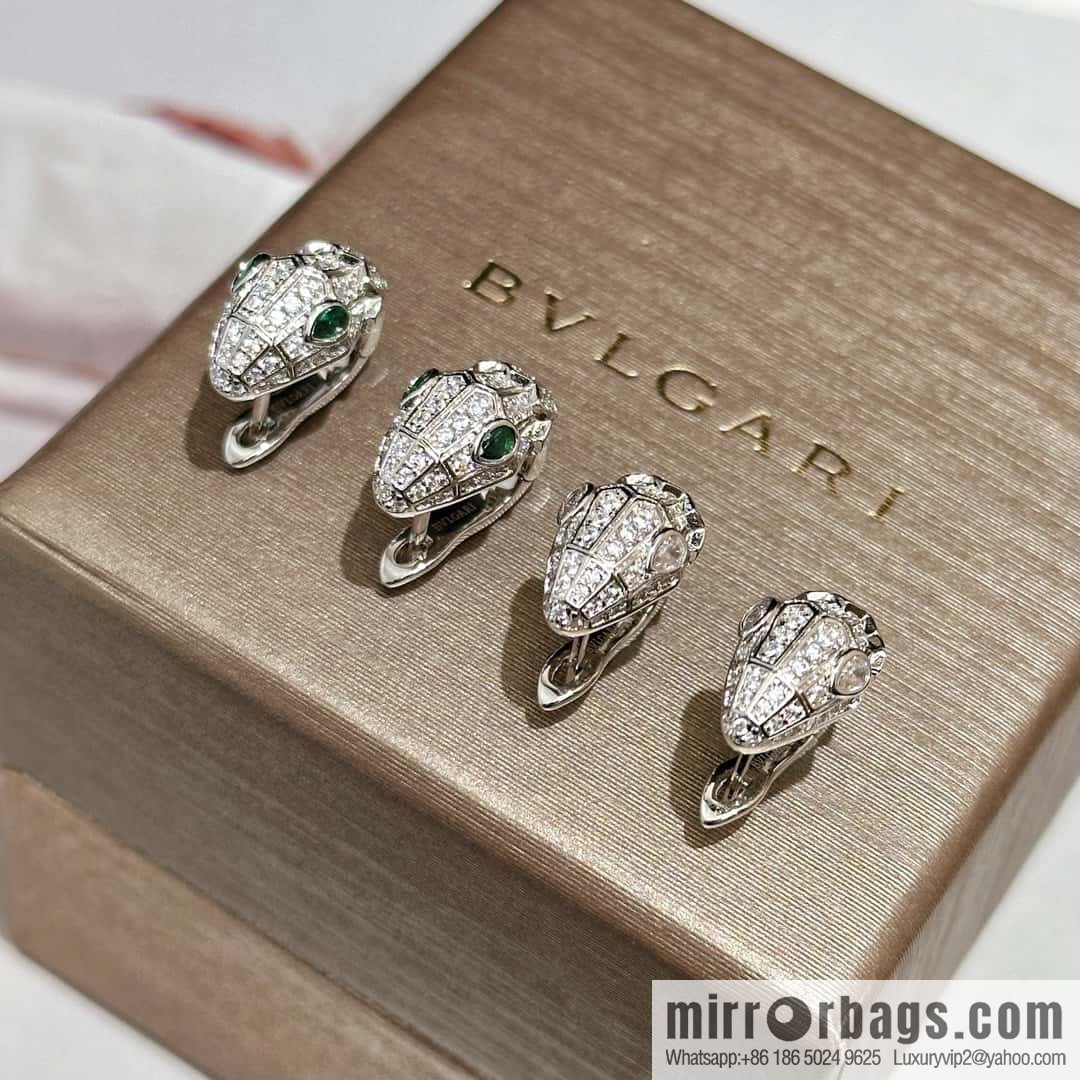 ❗️New ❗️ ☀️ BVLGARI SERPENTI Snakehead stud earrings ☀️