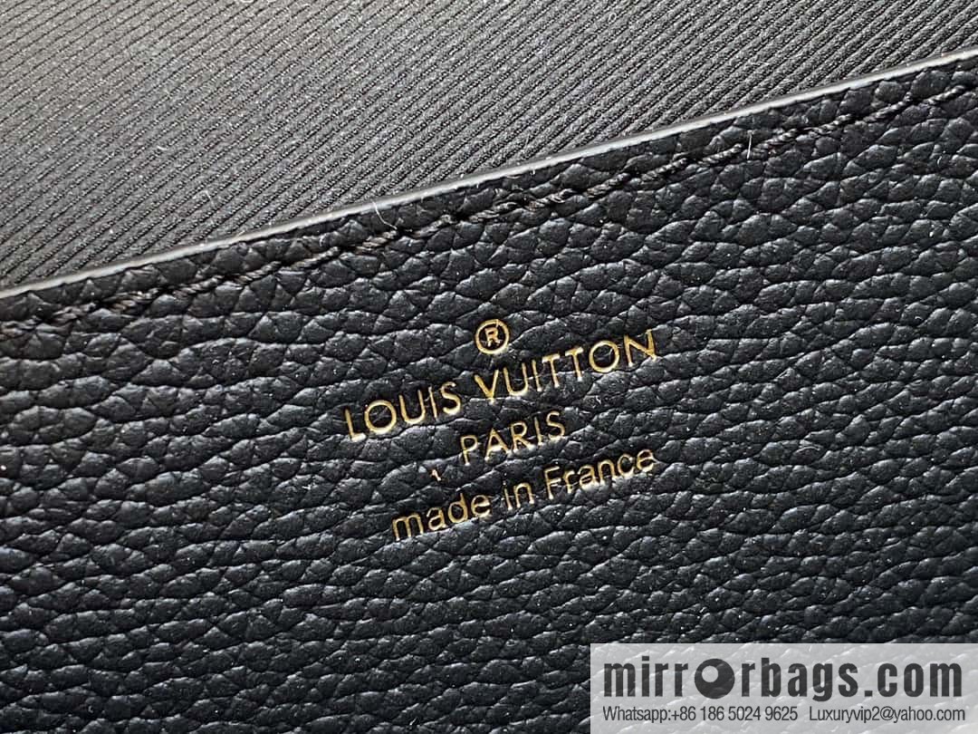 [Premium‑quality] M82637 black full leather embossed chain bag series Wallet On Chain Metis chain strap handbag M82836 82637