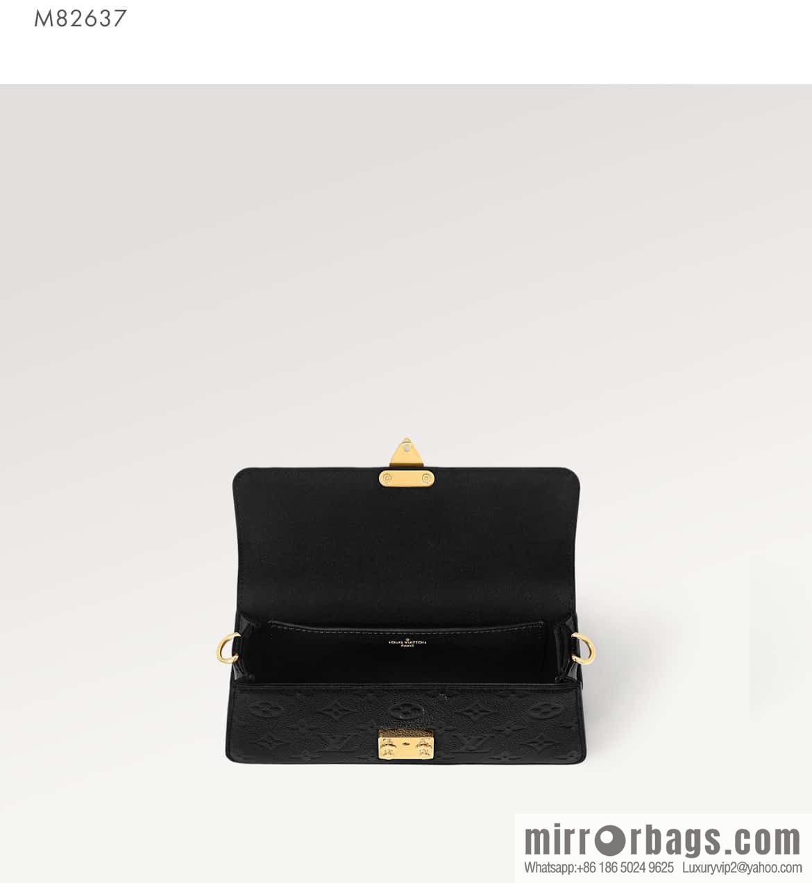 [Premium‑quality] M82637 black full leather embossed chain bag series Wallet On Chain Metis chain strap handbag M82836 82637