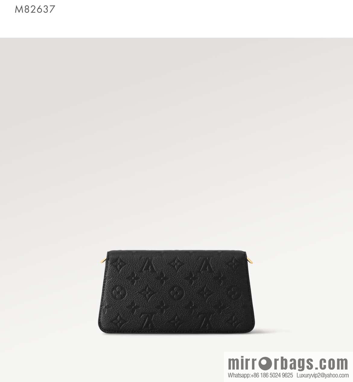 [Premium‑quality] M82637 black full leather embossed chain bag series Wallet On Chain Metis chain strap handbag M82836 82637