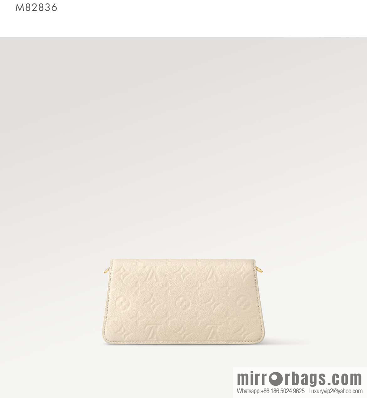 [Boutique‑grade] M82636 white full leather embossed chain bag series Wallet On Chain Metis chain strap handbag M82836 82637