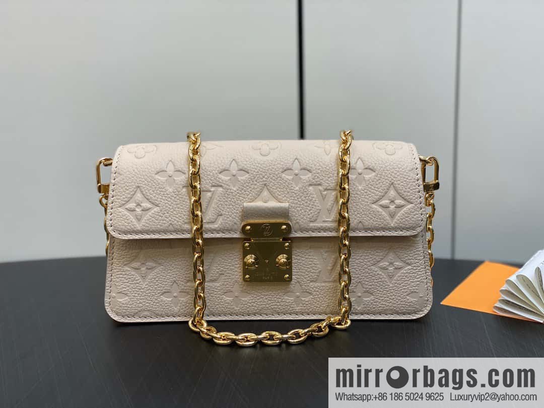 [Boutique‑grade] M82636 white full leather embossed chain bag series Wallet On Chain Metis chain strap handbag M82836 82637