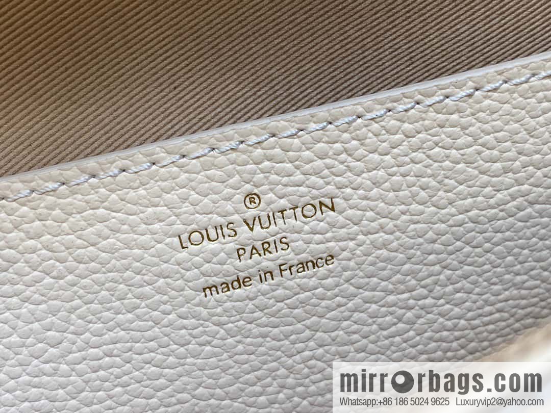 [Boutique‑grade] M82636 white full leather embossed chain bag series Wallet On Chain Metis chain strap handbag M82836 82637