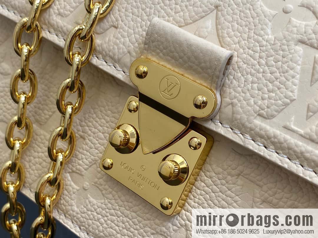 [Boutique‑grade] M82636 white full leather embossed chain bag series Wallet On Chain Metis chain strap handbag M82836 82637