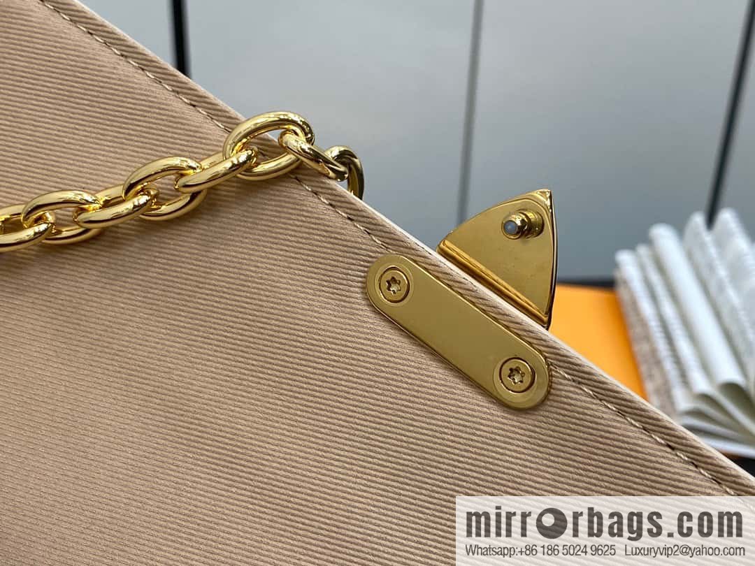 [Boutique‑grade] M82636 white full leather embossed chain bag series Wallet On Chain Metis chain strap handbag M82836 82637