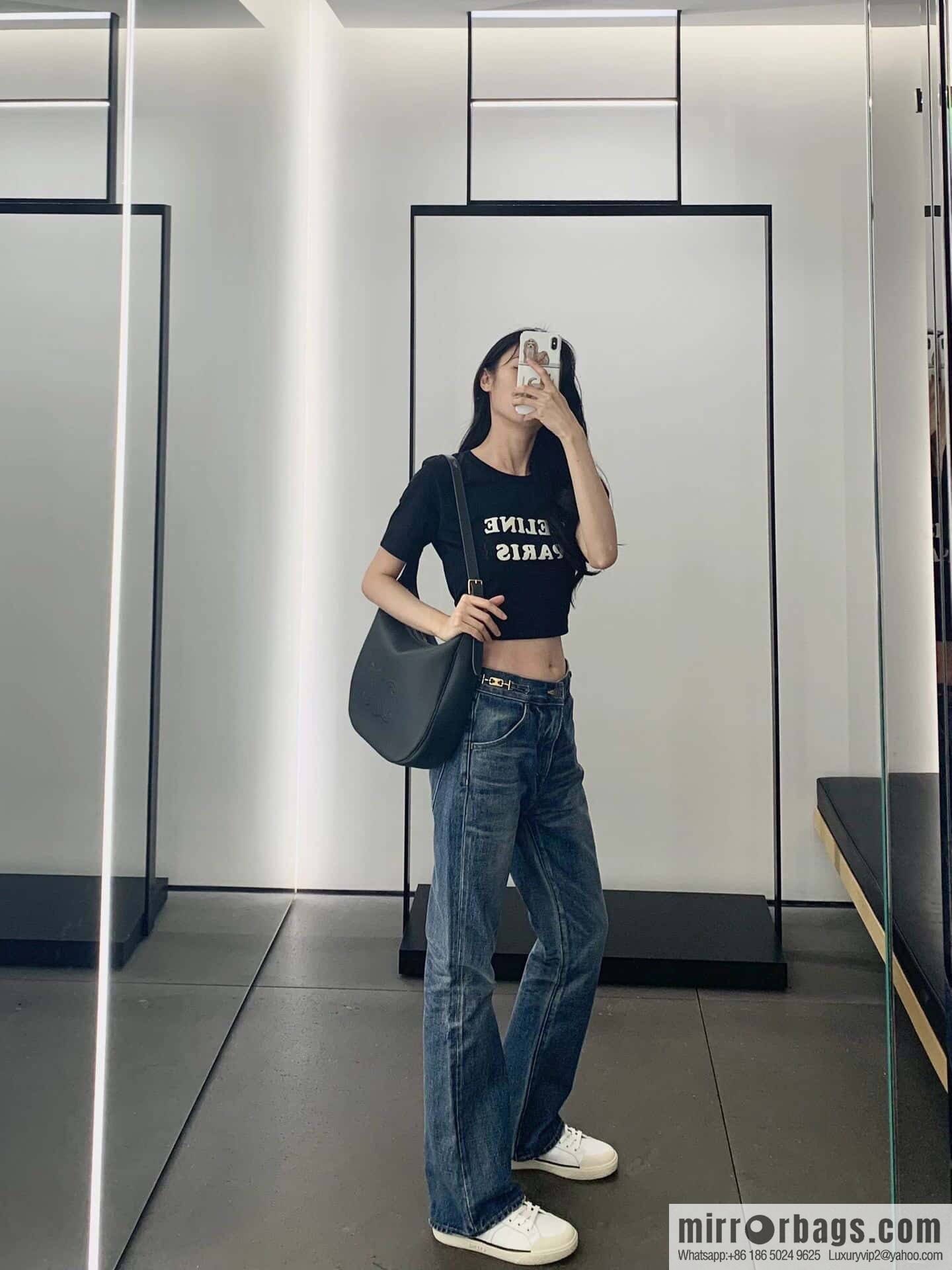 [Premium quality, all-steel hardware] CELINE HELOISE handbag, new, calfskin HÉLOSE armpit bag, ID: 114713