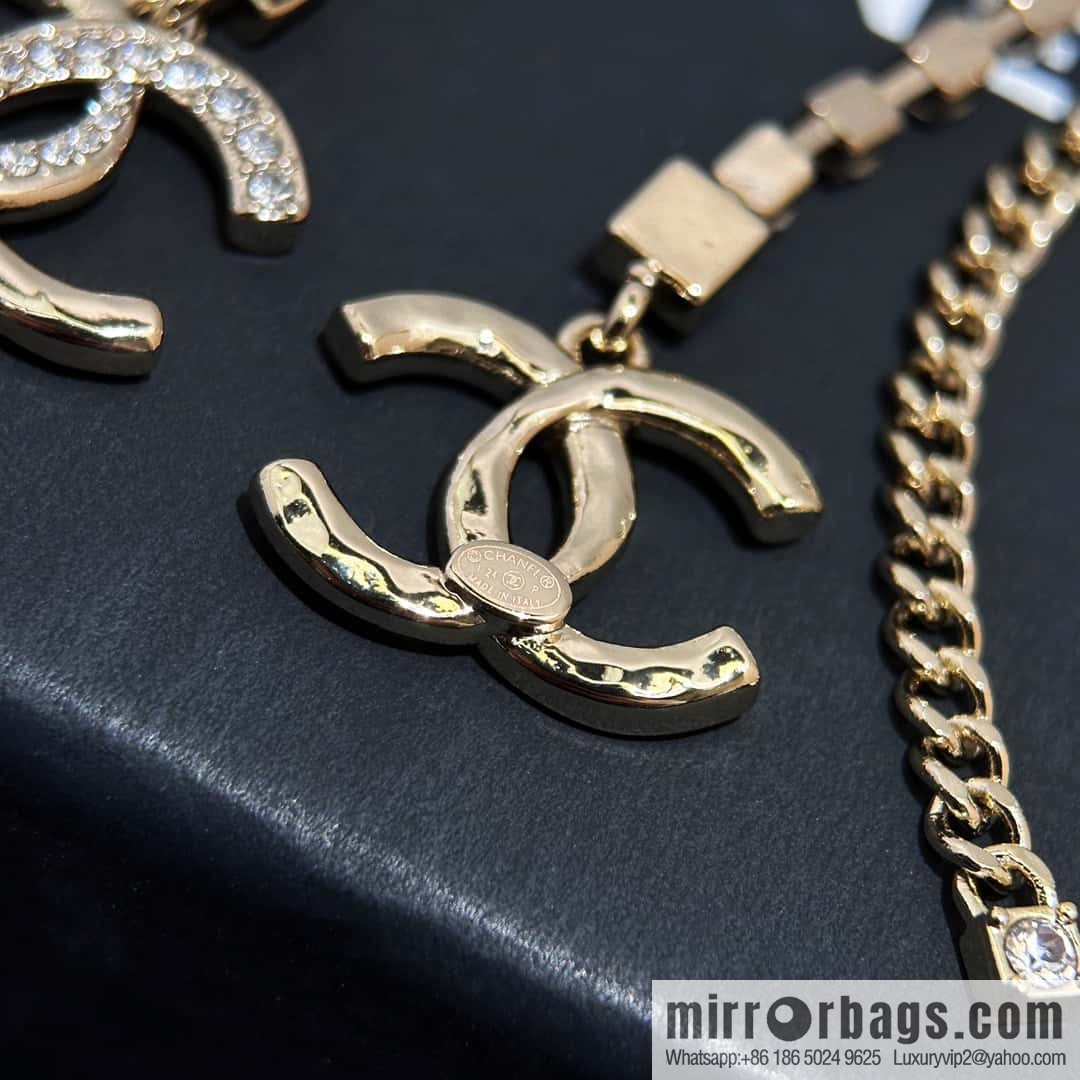 ❗️New ❗️☀️ new ☑️ Chanel double c tassel full diamond stud earrings ☀️