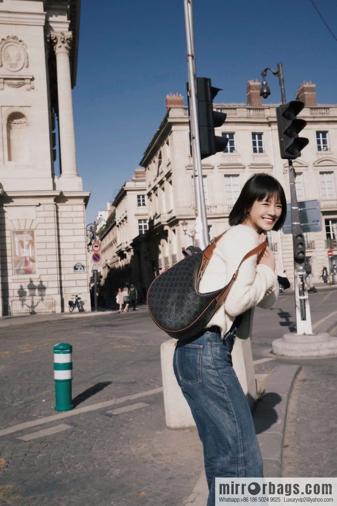 [Premium quality, all-steel hardware] CELINE HELOISE handbag, new, calfskin HÉLOSE armpit bag, ID: 114713