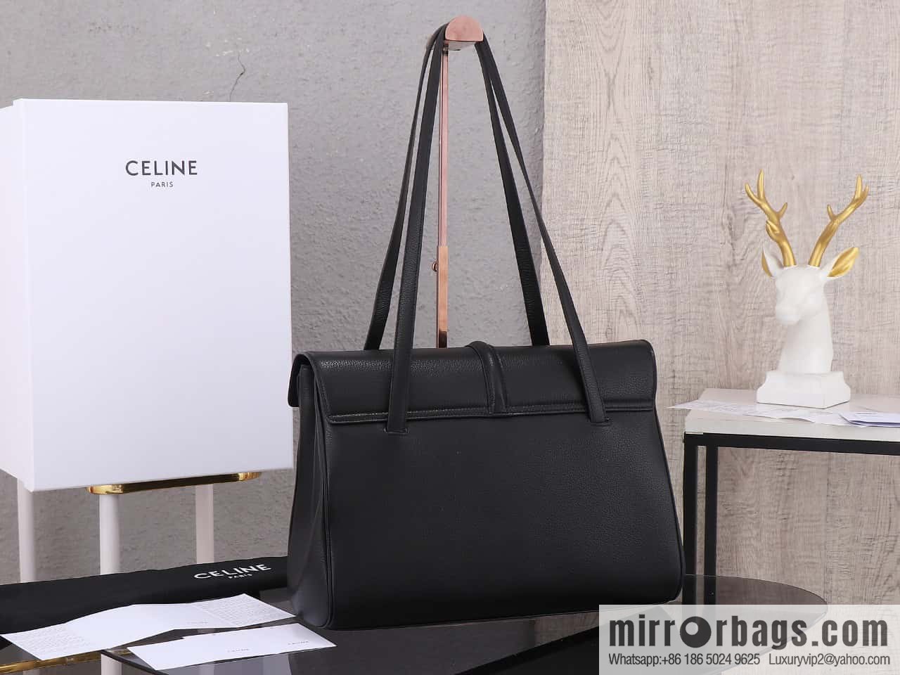 [Premium quality, all-steel hardware] CELINE Soft 16 large, plain beef leather (fabric) soft handbag, number: 194043CR4.04LU