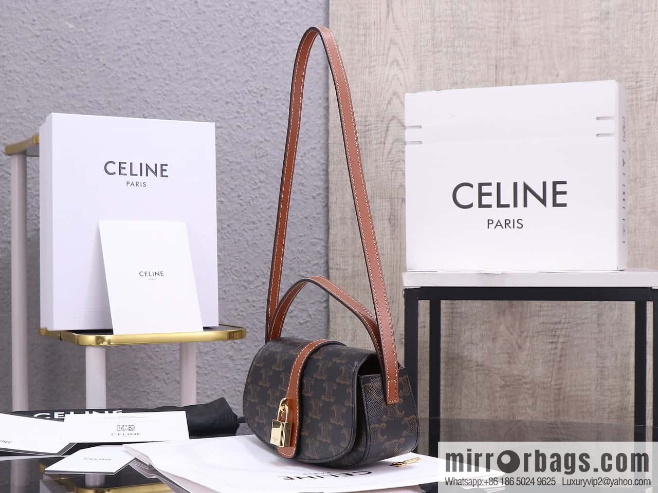 [Premium quality, all-steel hardware 】 𝗖𝗘𝗟𝗜𝗡𝗘 | 𝗧𝗔𝗕𝗢𝗨 𝗖𝗟𝗨𝗧𝗖𝗛 𝗕𝗮𝗴 padlock bag, model: 101593