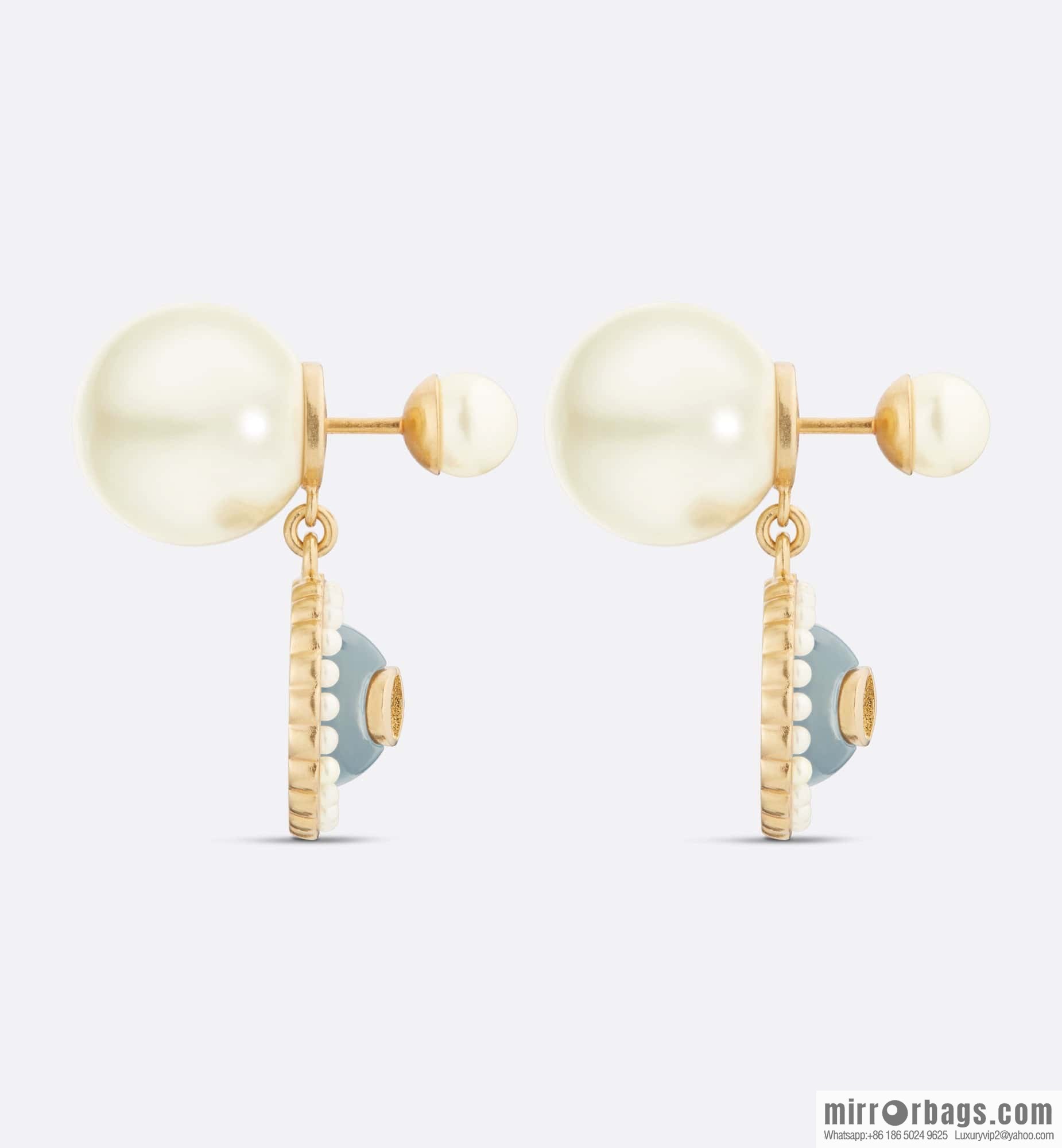 New ☑️ DIOR CD size pearl earrings stud earrings