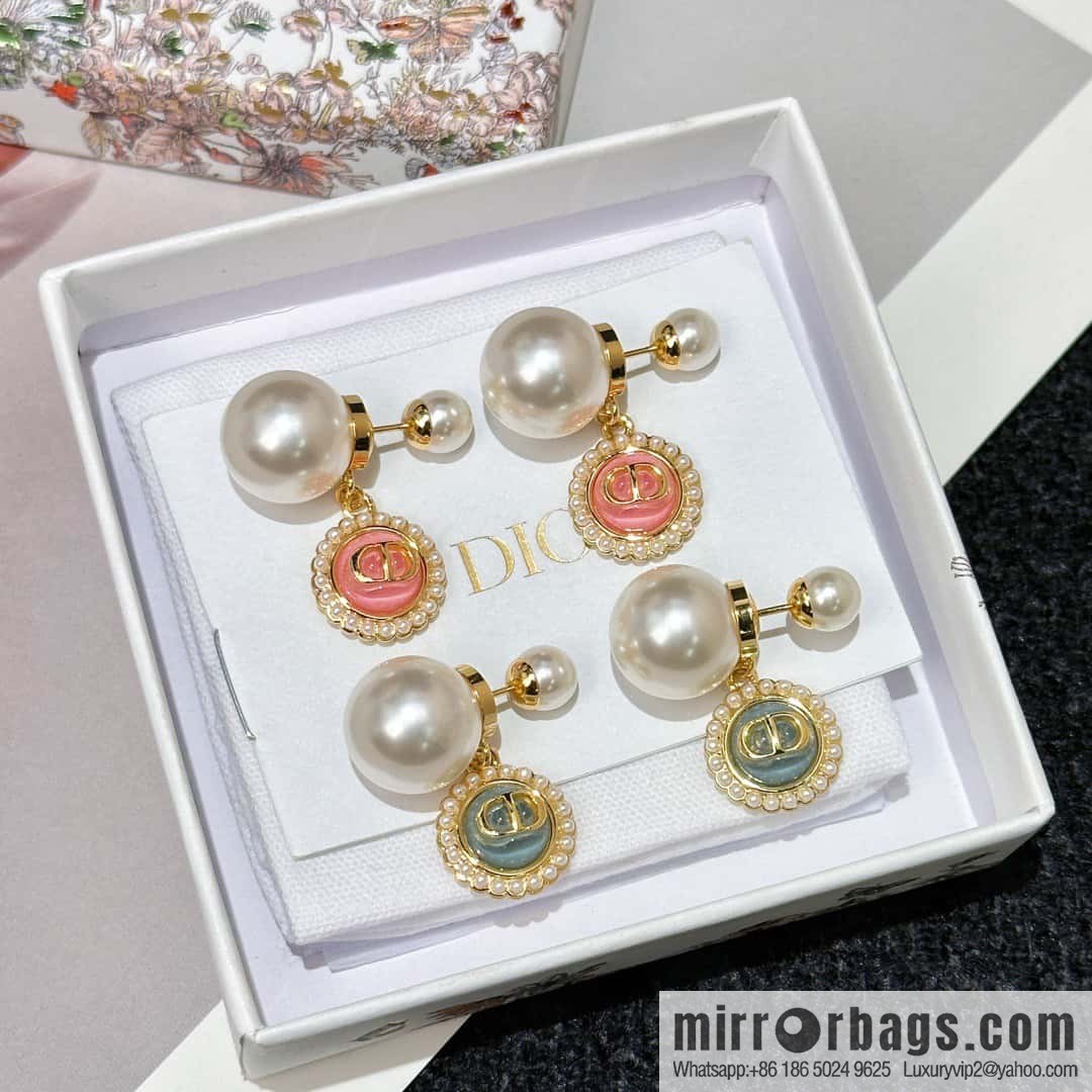 New ☑️ DIOR CD size pearl earrings stud earrings