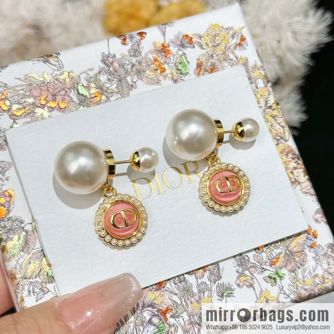 New ☑️ DIOR CD size pearl earrings stud earrings