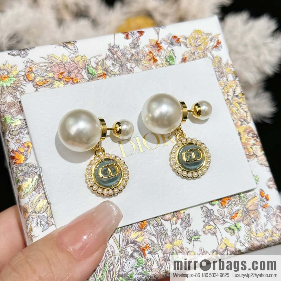 New ☑️ DIOR CD size pearl earrings stud earrings