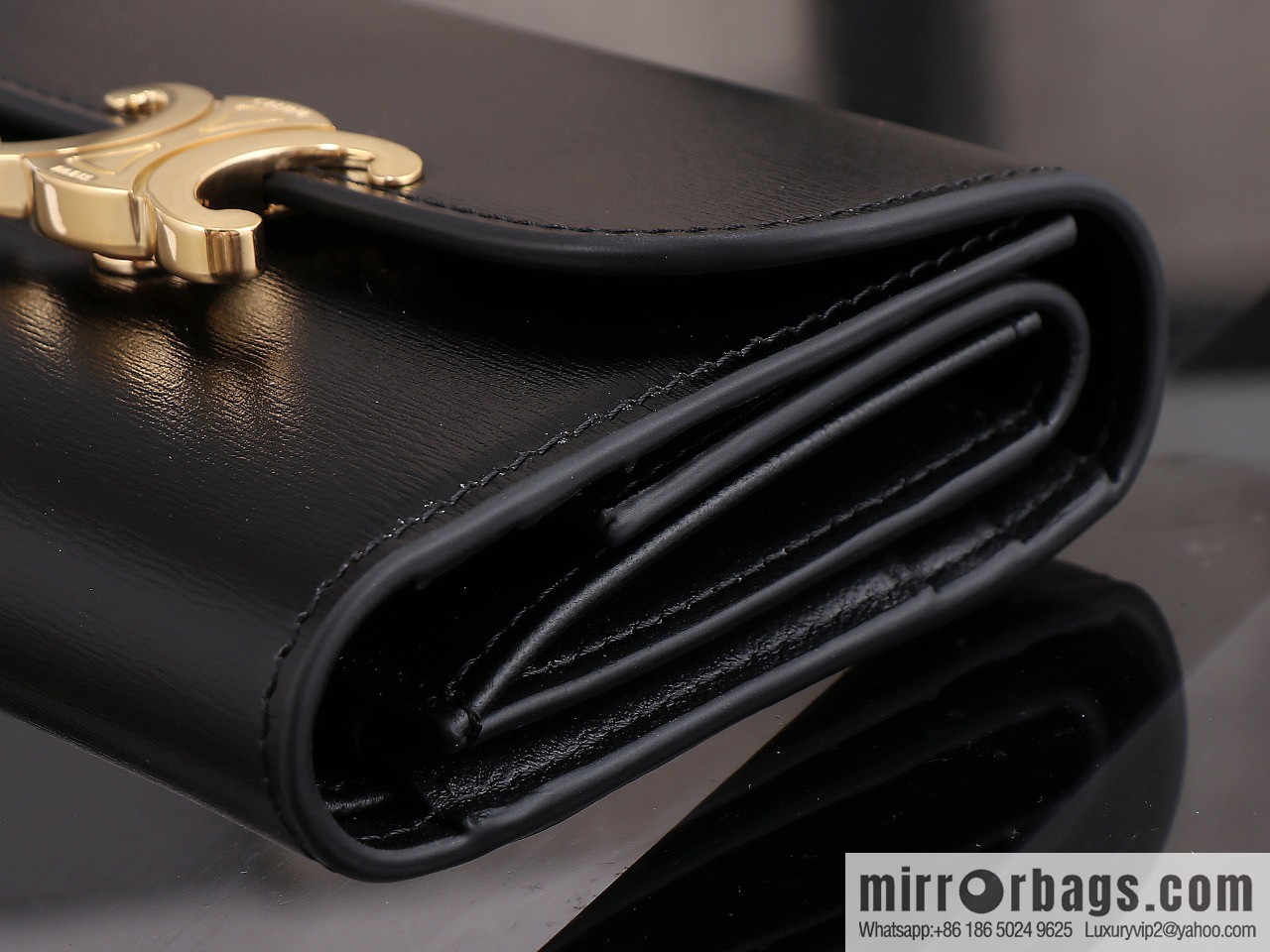 [Premium quality, all-steel hardware] CE tri-fold wallet 🅰️ simple black tri-fold wallet model number: 100782