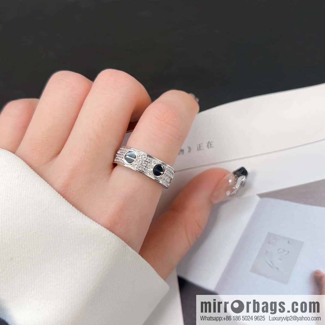 ☀️Cartier classic Love series black nail gypsy ring ☀️ bracelet width 6.7mm, thickness 3mm