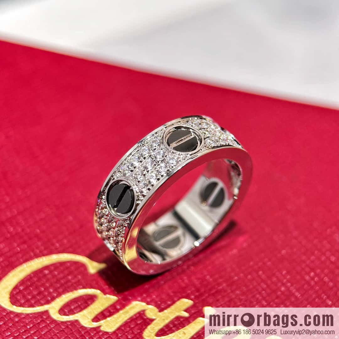 ☀️Cartier classic Love series black nail gypsy ring ☀️ bracelet width 6.7mm, thickness 3mm