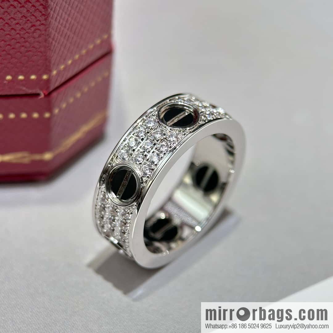 ☀️Cartier classic Love series black nail gypsy ring ☀️ bracelet width 6.7mm, thickness 3mm