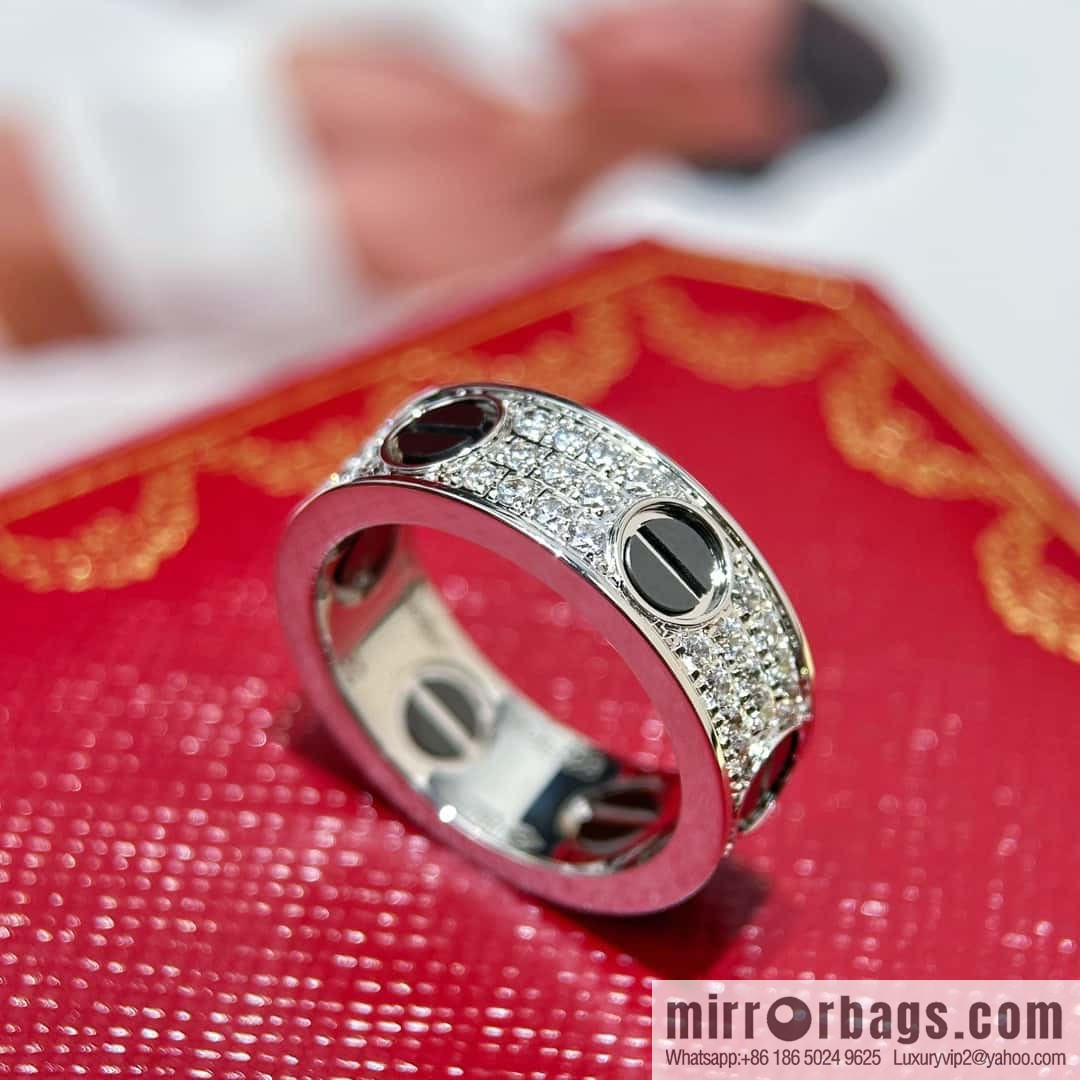 ☀️Cartier classic Love series black nail gypsy ring ☀️ bracelet width 6.7mm, thickness 3mm