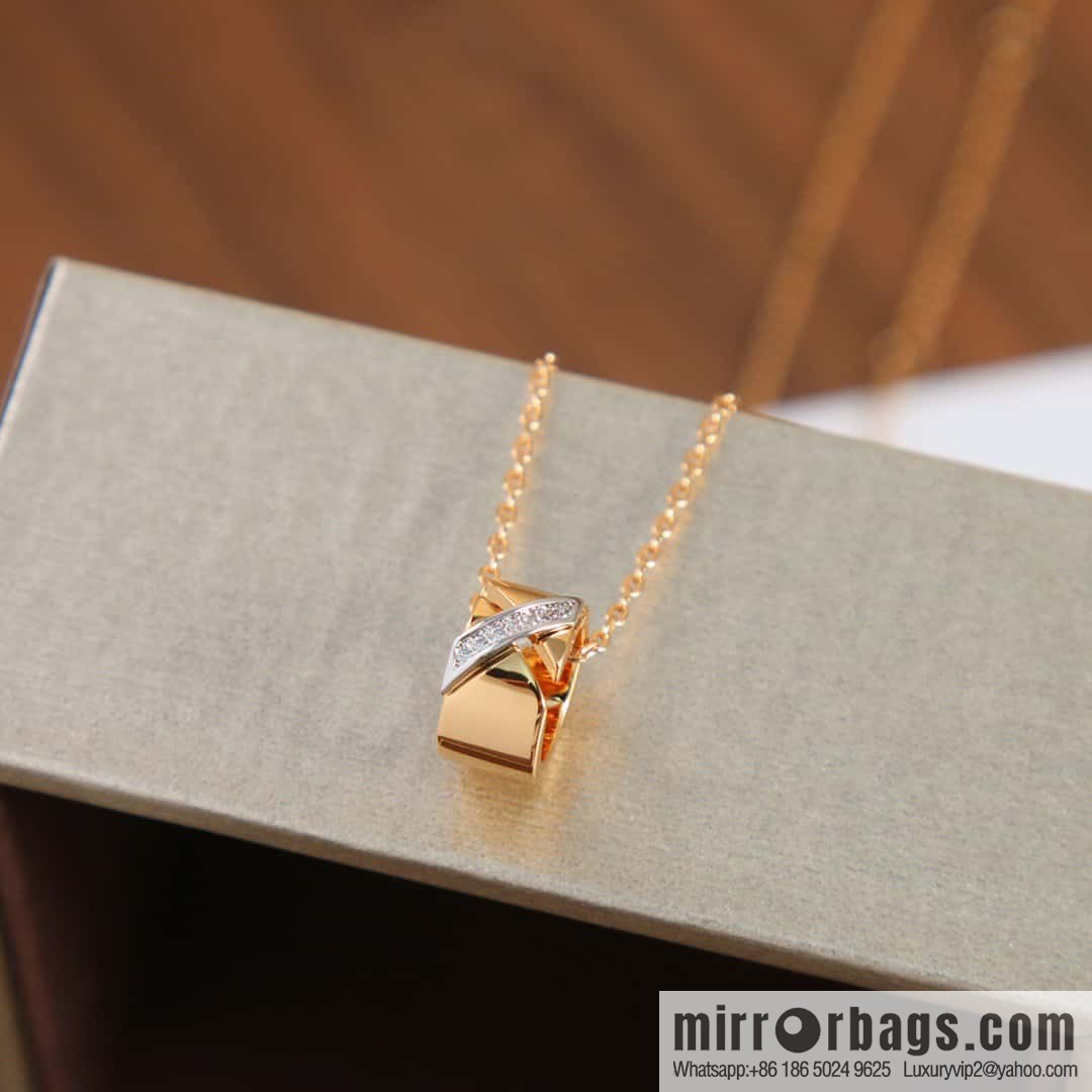 ❗️New ❗️ ☀️ Chaumet Paris Liens Evidence Ring Cylinder Necklace ☀️