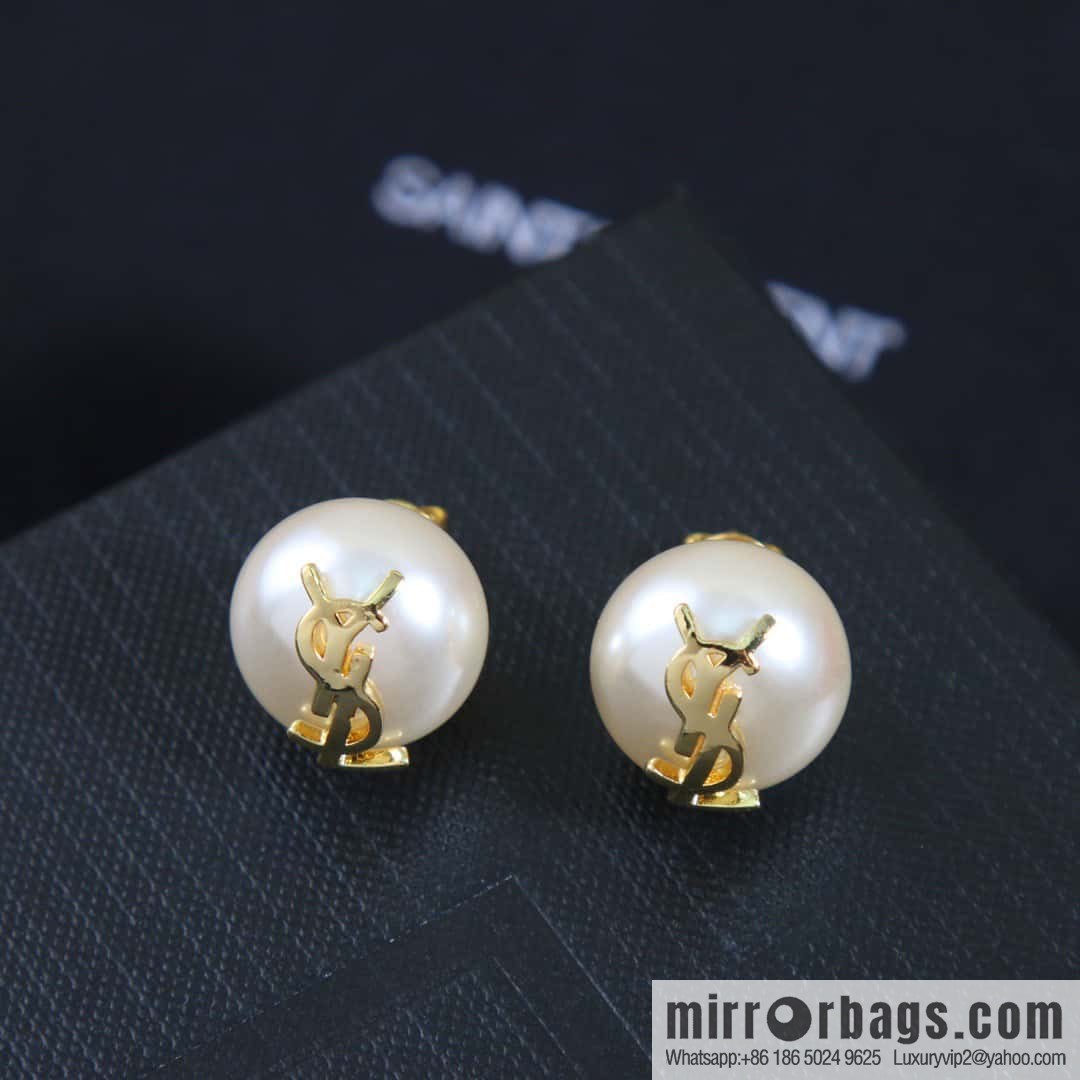 Saint Laurent pearl stud earrings
