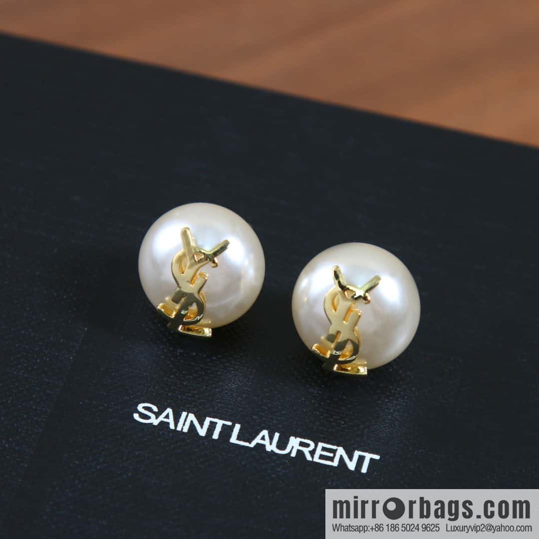 Saint Laurent pearl stud earrings