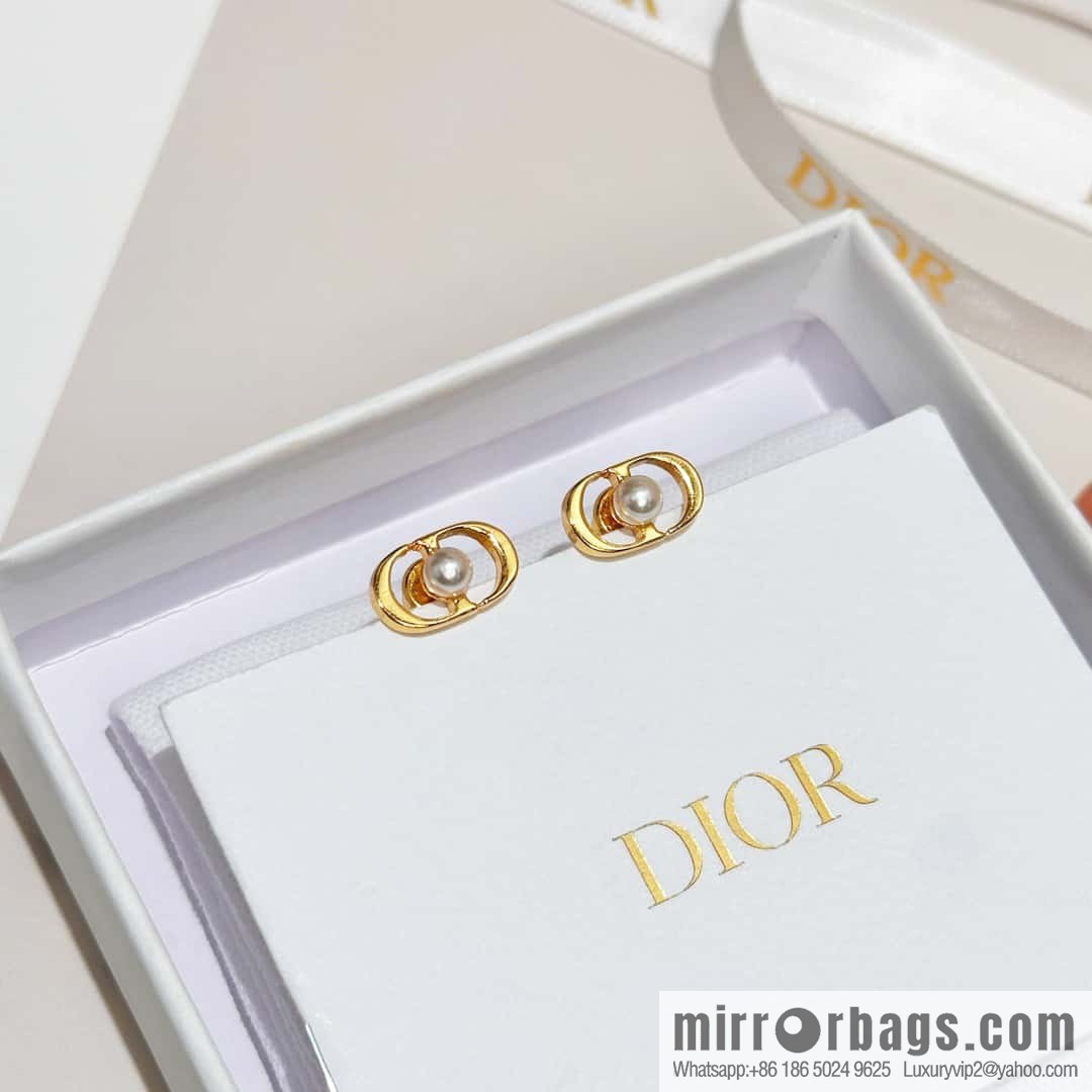 New ☑️ DIOR CD pearl earrings stud earrings