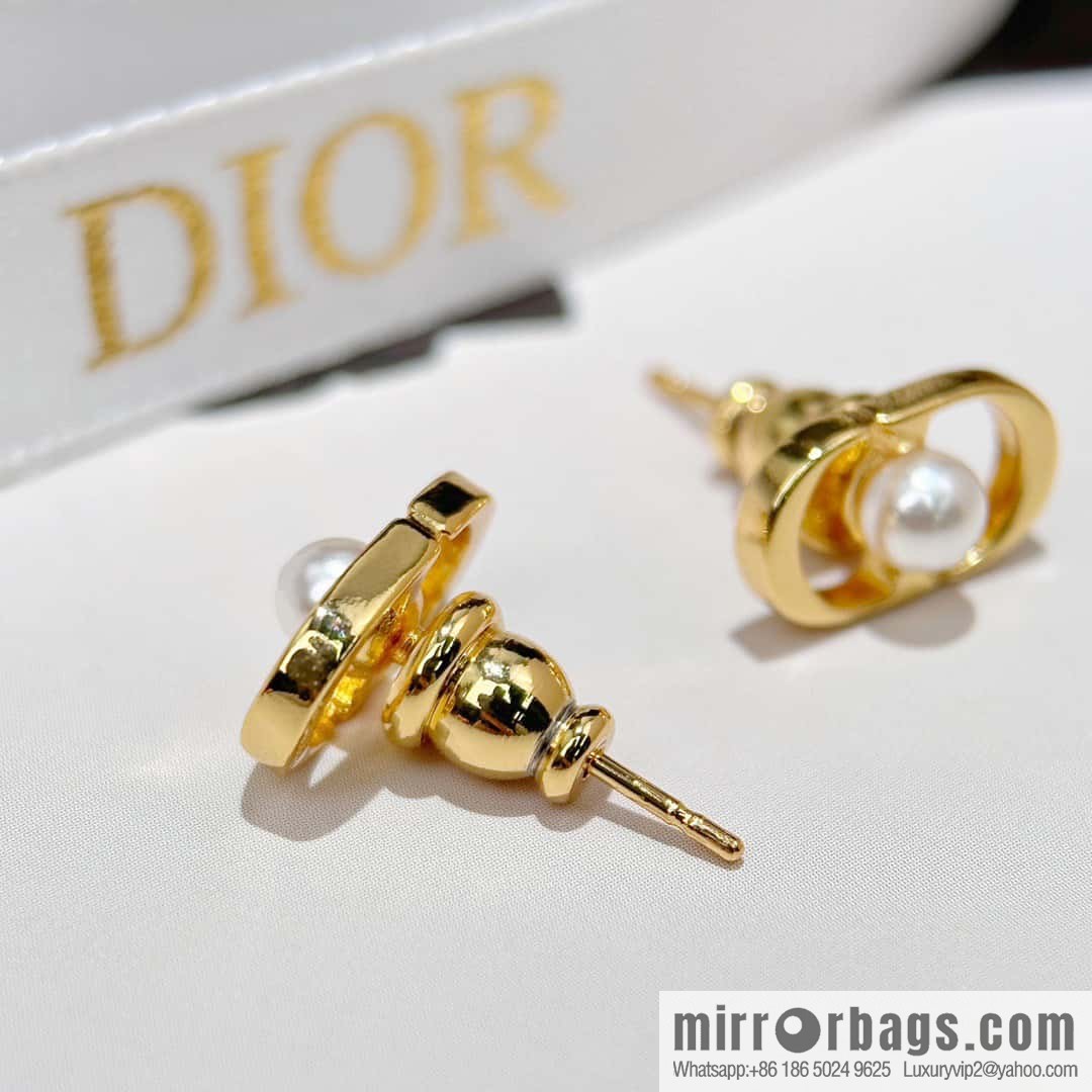 New ☑️ DIOR CD pearl earrings stud earrings