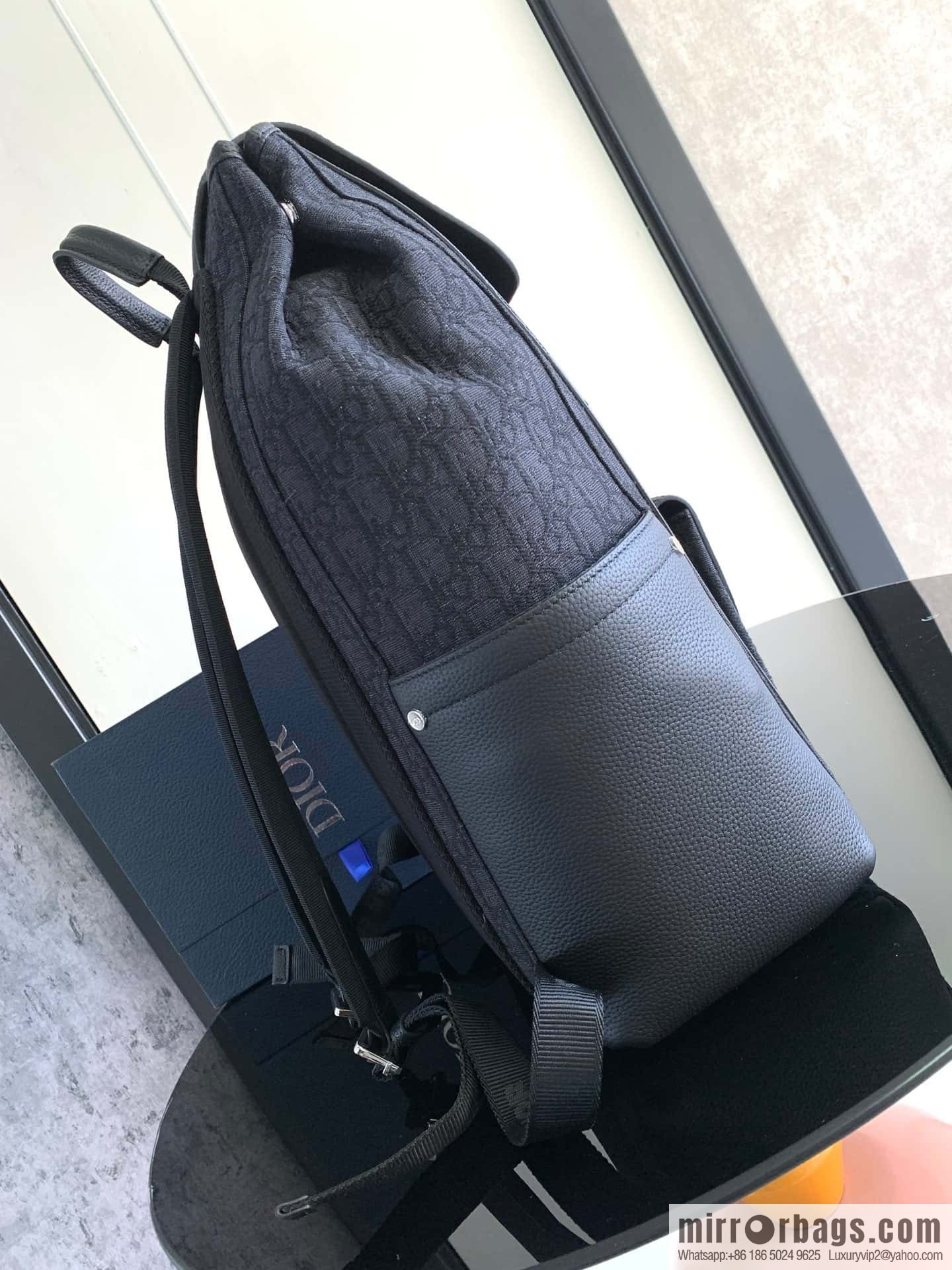 DIOR Oblique printed saddle backpack