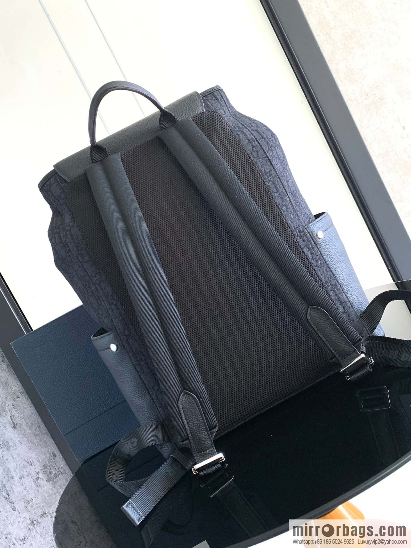 DIOR Oblique printed saddle backpack