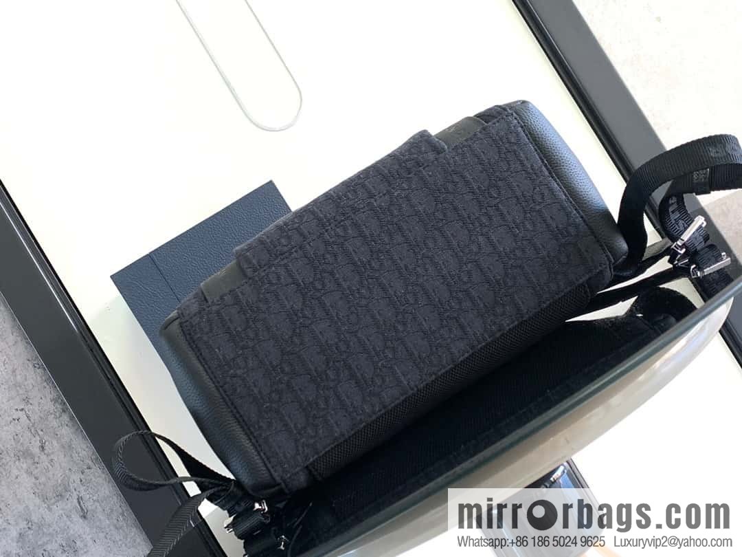 DIOR Oblique printed saddle backpack