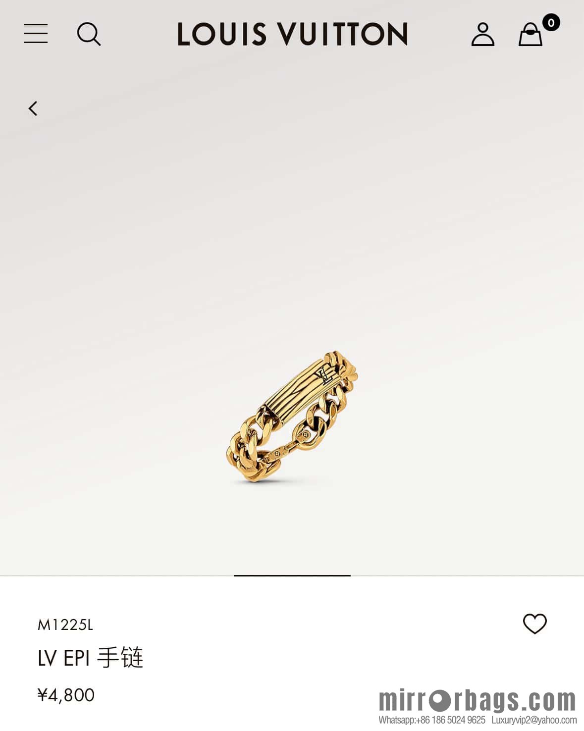 ❗️New ❗️ M1225L ❤️ ☀ Louis Vuitton LV EPI bracelet ☀