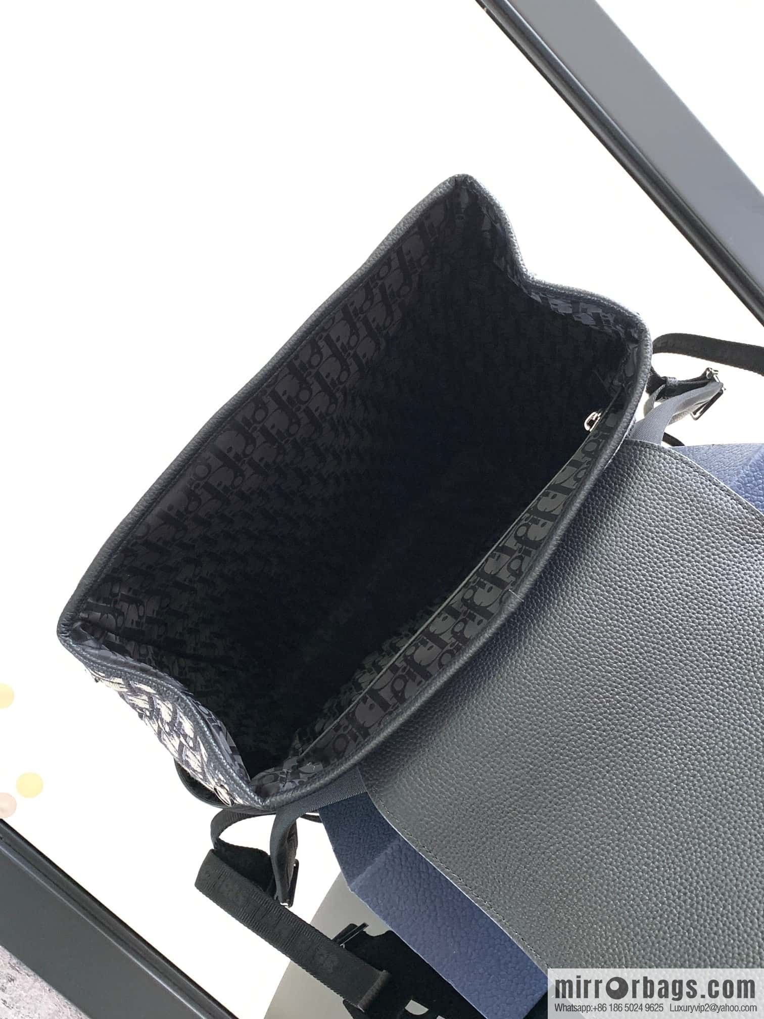 DIOR Oblique printed saddle backpack
