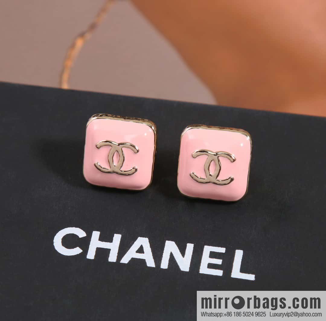 ☀️New ☑️ chanel c1 double c square oil drip earrings