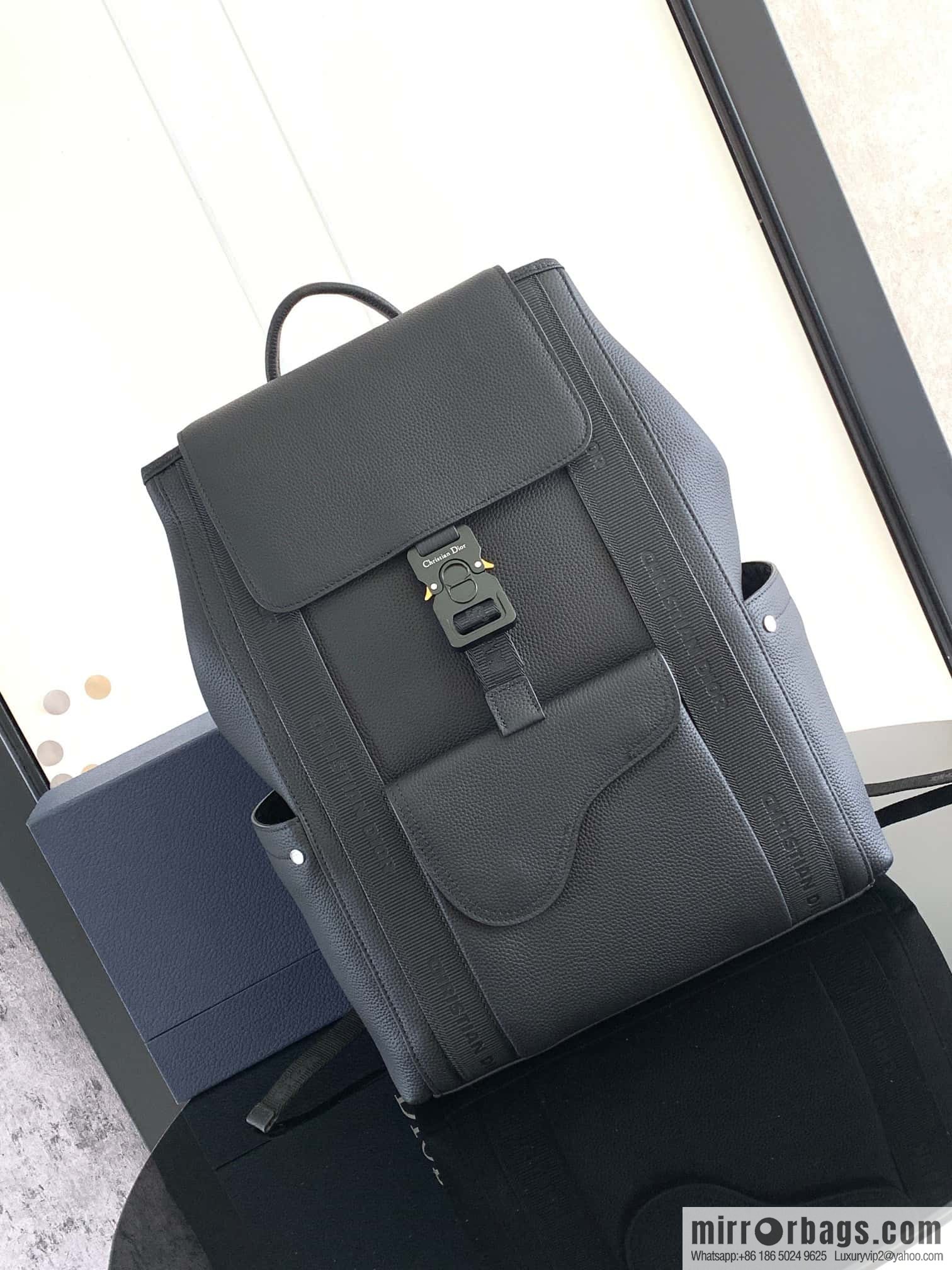 DIOR Oblique printed saddle backpack