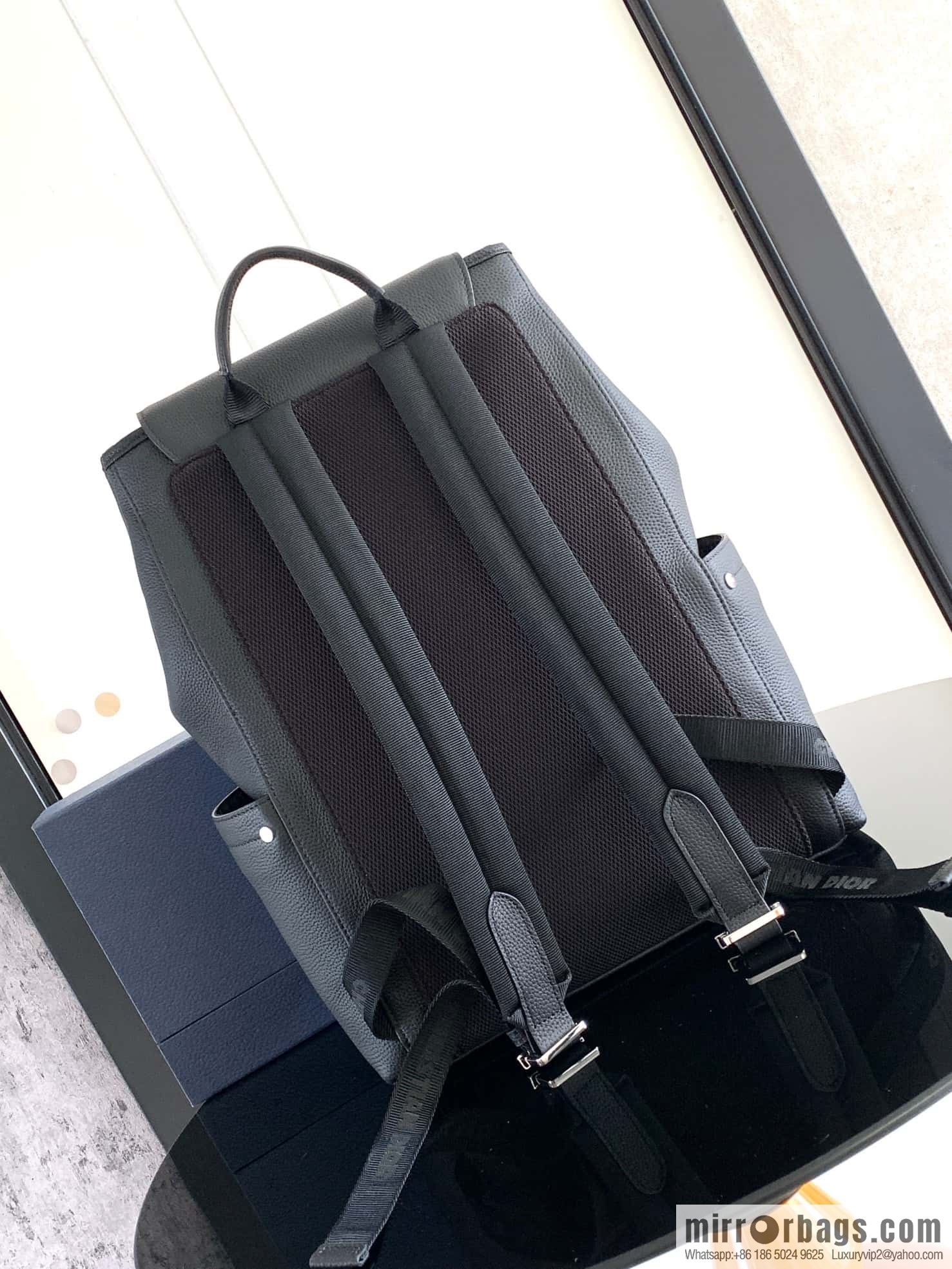DIOR Oblique printed saddle backpack