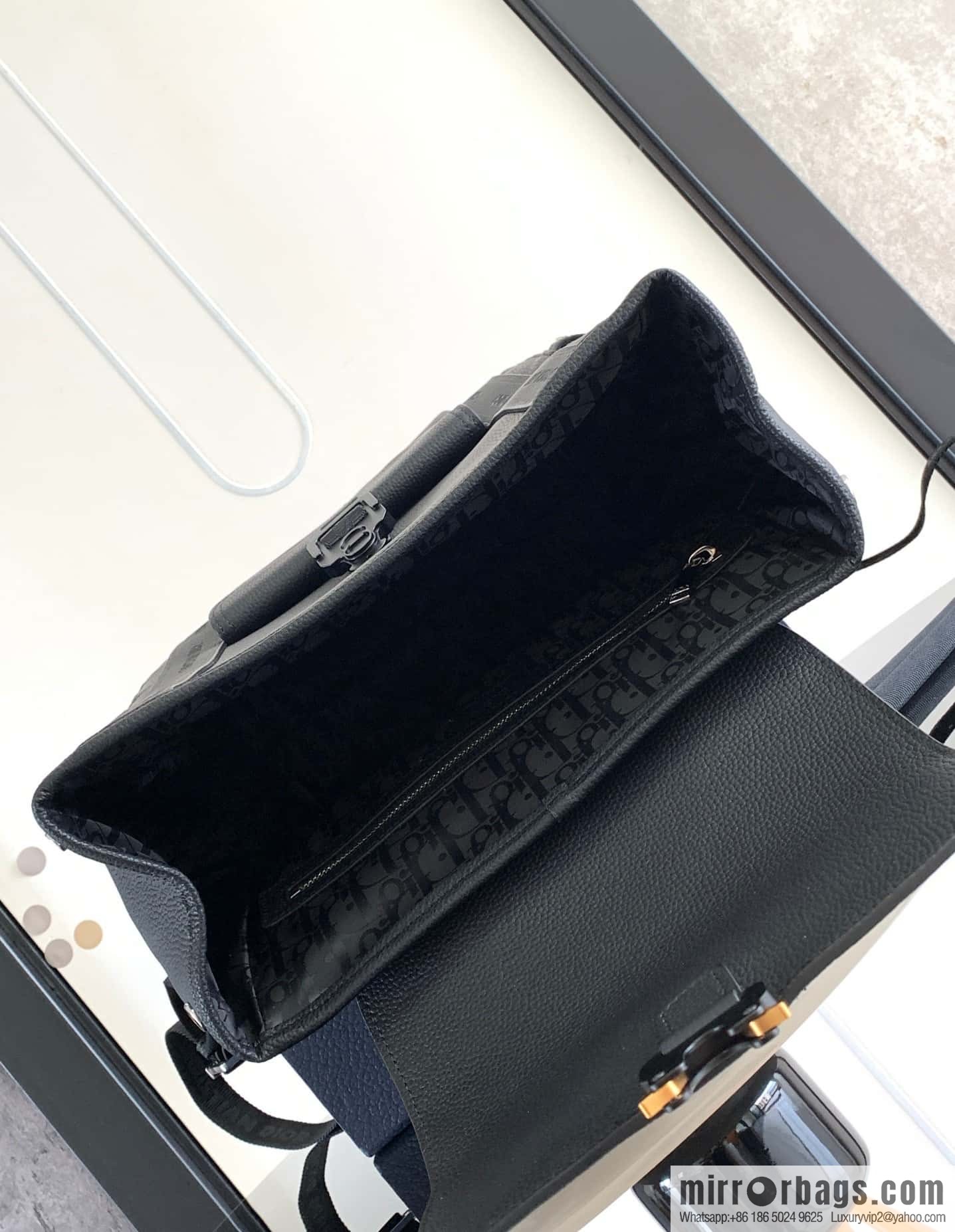 DIOR Oblique printed saddle backpack