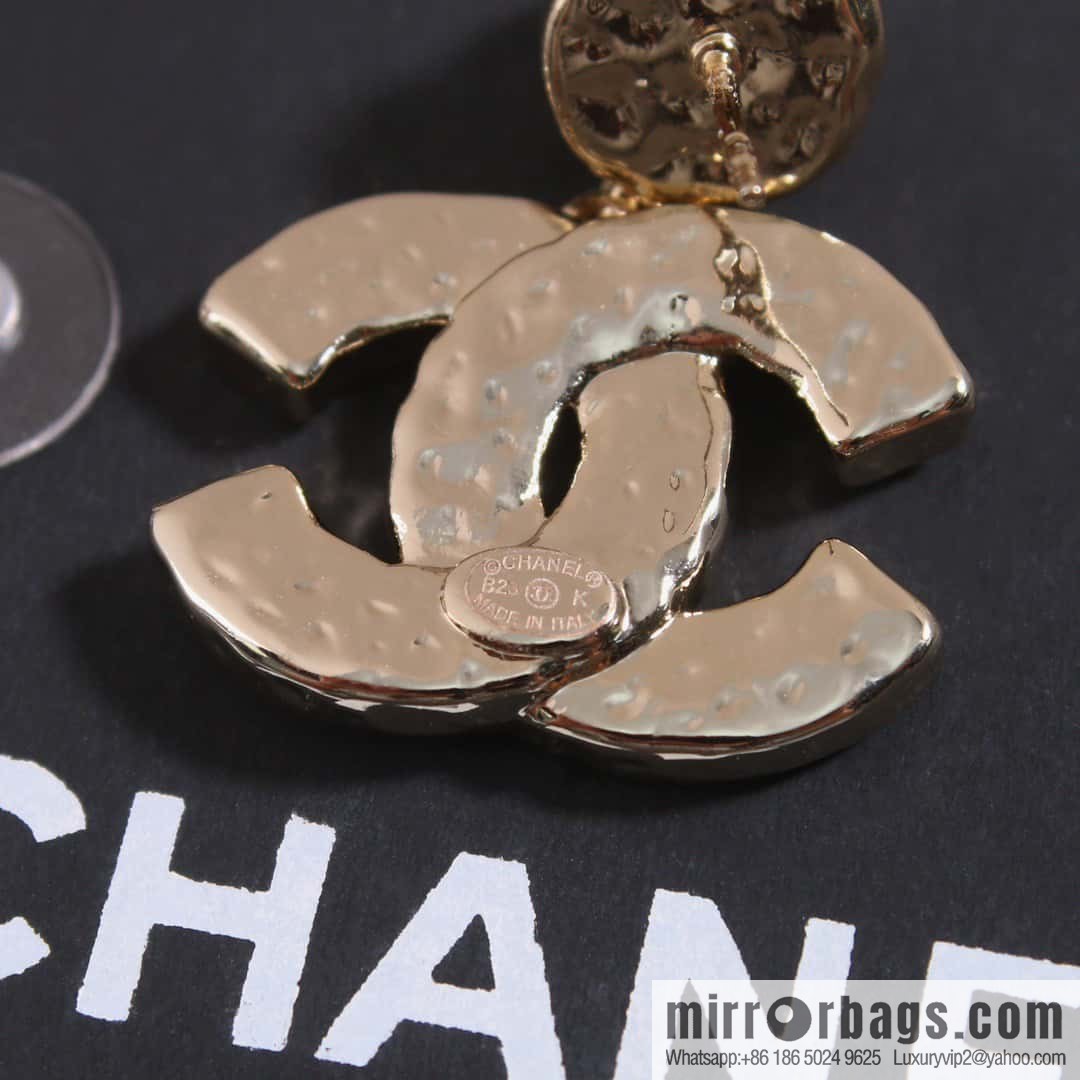 ☀️New ☑️ chanel c2 double c pink oil drop pearl earrings ☀️