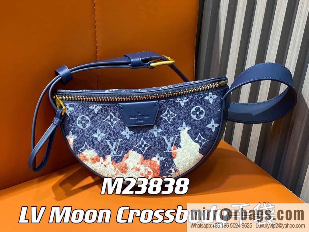 [Boutique‑grade] M23838 blue, flame moon bag series, this LV Moon Crossbody handbag.