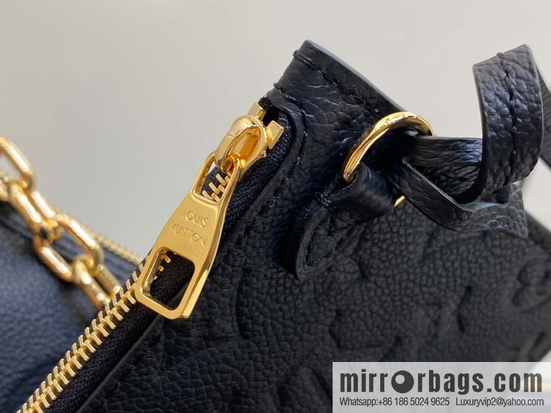 [Boutique‑grade] M46725 black full leather, moon bag series, this Loop Hobo handbag.
